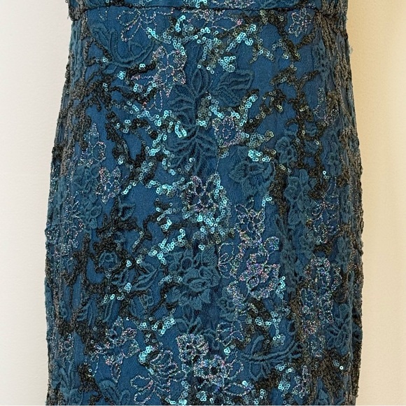 Alex Evenings Embroidered Lace And Sequins Cap Sleeve Gown Women’s Size 6 Petite - Picture 10 of 16